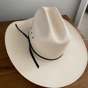 Mens Resistol straw cowboy hat
